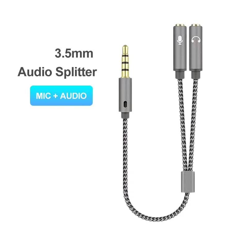 Adaptateur Y 3.5mm Audio/Mic – PC, Console, Mobile