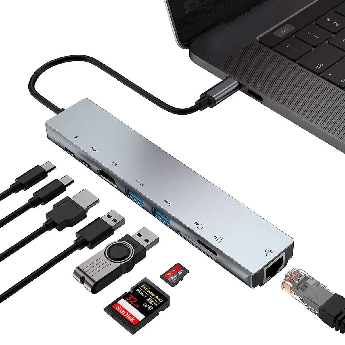 Hub USB-C 8-en-1