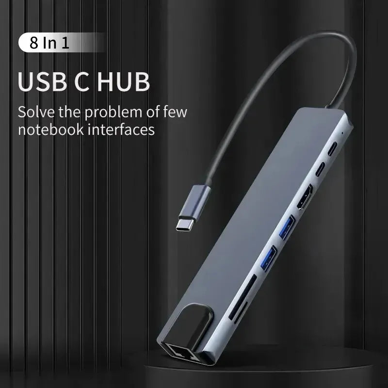 Adaptateur Hub 8 en 1 Type C