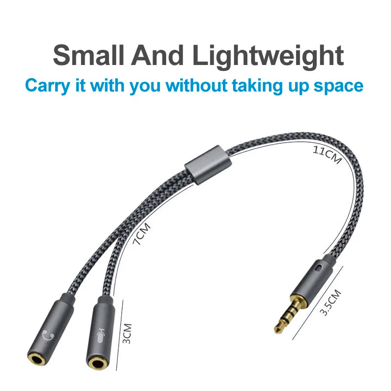 Adaptateur Y 3.5mm Audio/Mic – PC, Console, Mobile