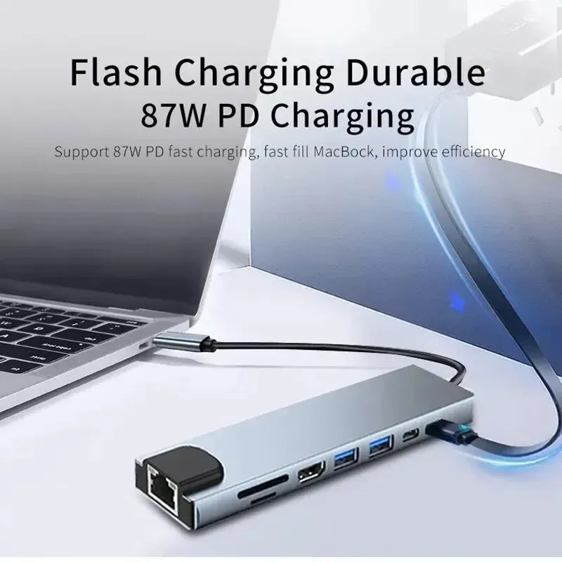 Adaptateur Hub 8 en 1 Type C