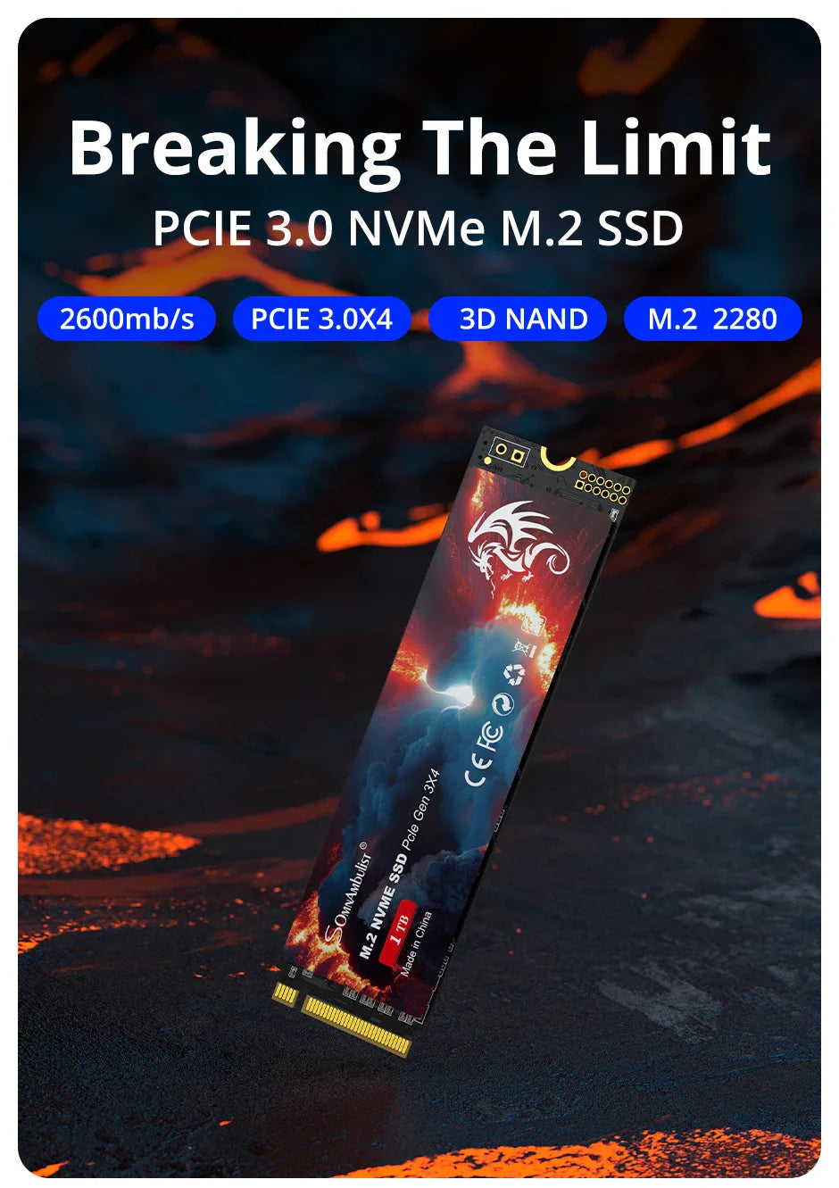SSD M.2 NVMe SomnAmbulist 128Go – PCIe 3.0