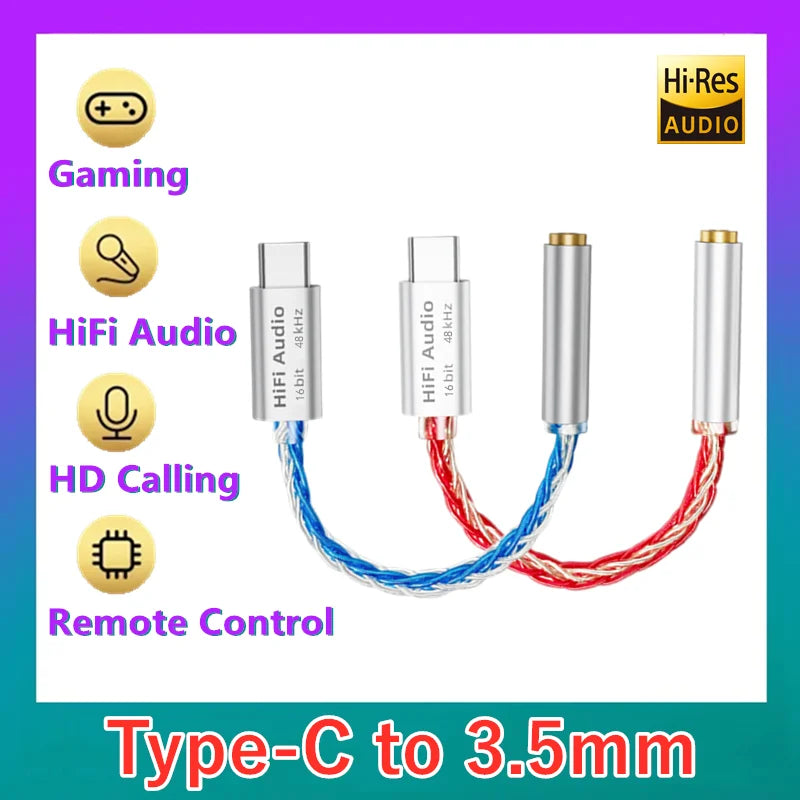 Câble USB AUX de Type C à Jack 3.5mm HiFi